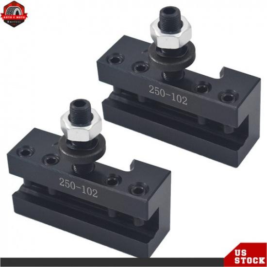 2Pcs 2# AXA 250-102 Quick Change Tool Post Boring Turning Holder For 6 - 12" New