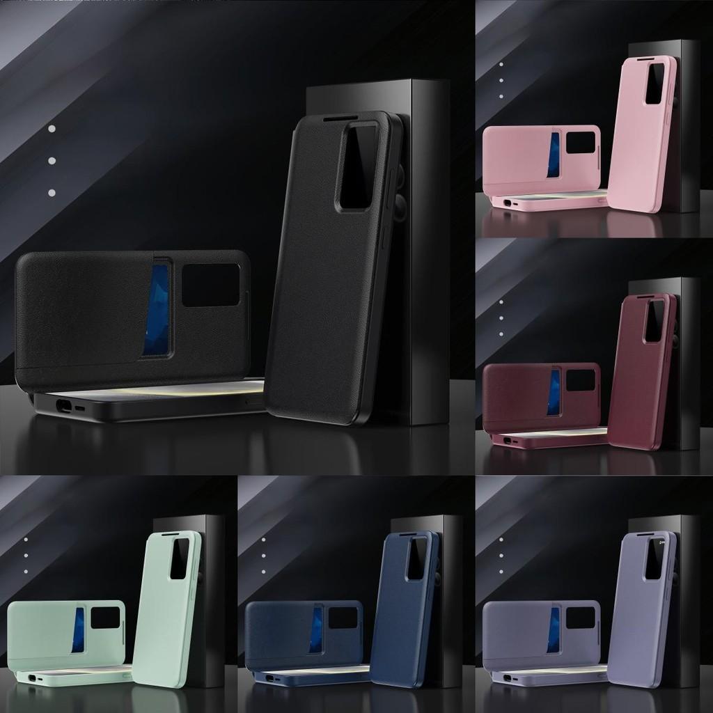 Smart View Window Leather Phone Case With Card Slot For Samsung Galaxy 5g S25