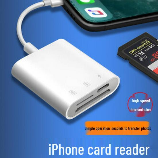 Compatible Apple Lightning/Android Type-C SD Card Reader for Mobile, iPad, and Camera