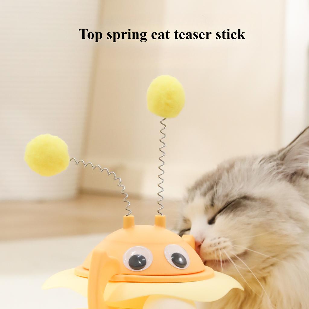 Cat toy bee amusement board becomes a fun toy for young cats to entertain themselves. Cat spinning wheel toy is a great tool for relieving boredom