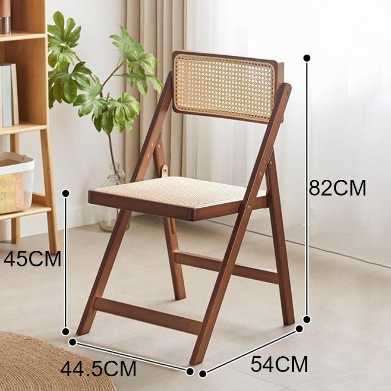 Foldable Dining Chair Bamboo Portable Modern Comfortable Dining Chairs Minimalist Relaxing Rattan Chair Home Interior Furniture