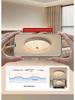 Modern Italian Minimalist Ceiling Light, Walnut Finish, Full Spectrum Eye Protection for Bedroom & Study
