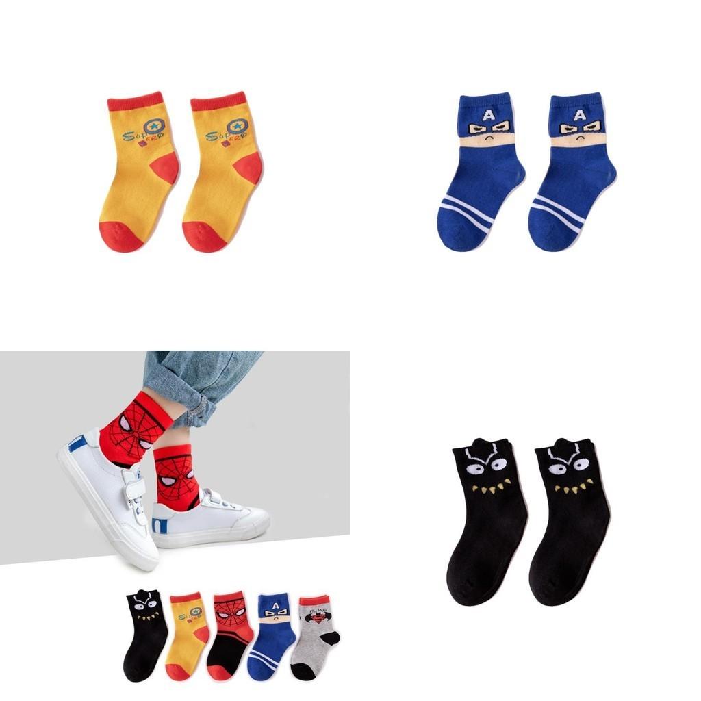 Spider-man Cotton Boys Socks With Cute Cartoon Pattern For Fun And Comfortable Wear