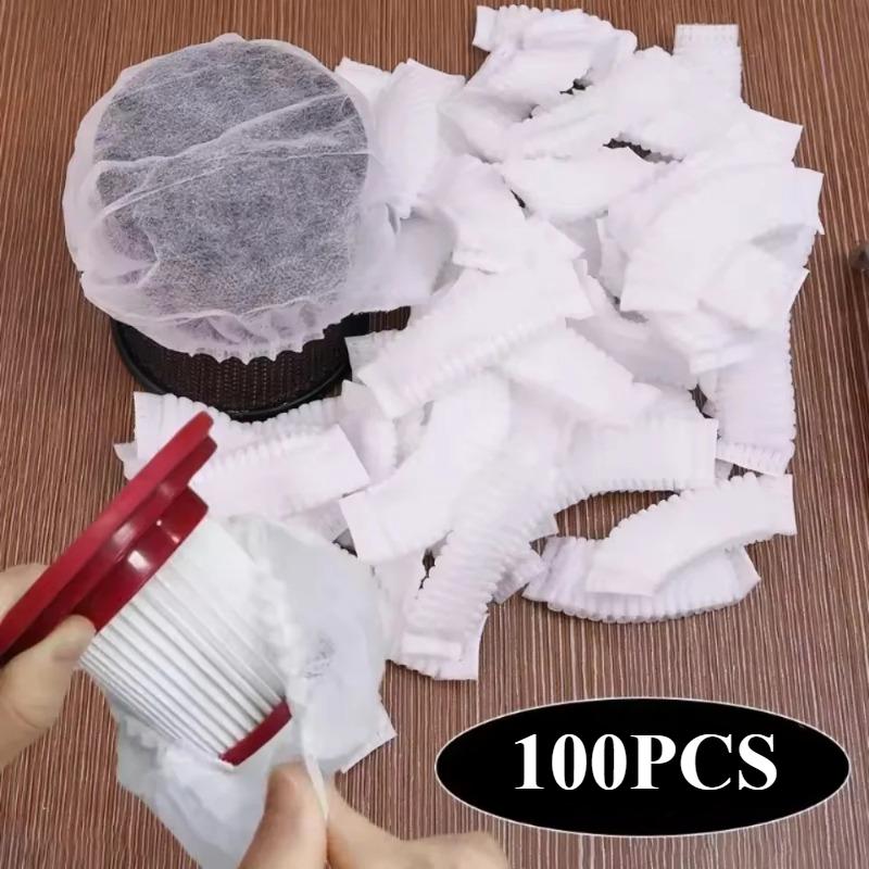 

100/200/300 шт. Одноразовый защитный чехол для фильтра пылесоса - моющийся нетканый материал для ручного пылесоса 100PCS