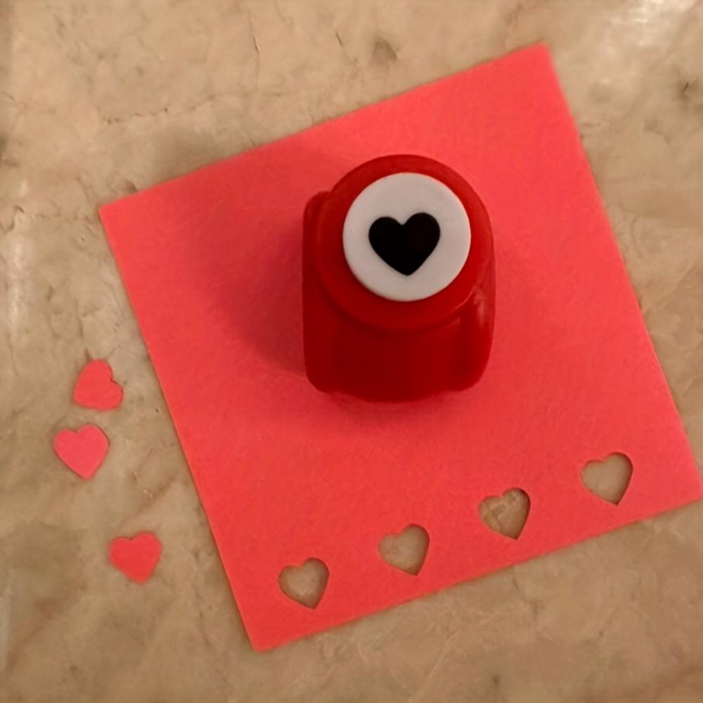 2 adet Mini Küçük ve Sevimli Kağıt Kabartma, Kalp şeklinde Delgeç, El Yapımı DIY Taşınabilir Aşk Şekli Kağıt Sanat Kağıdı Manuel Delgeç