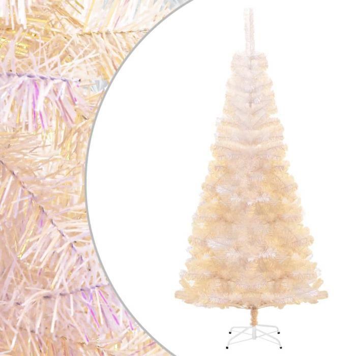 VidaXL Artificial Christmas Tree Iridescent Tips White 240 Cm PVC 344637