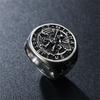 Anello Cattolico in Acciaio Inossidabile per Uomo Arcangelo San Michele Taglia 7-15