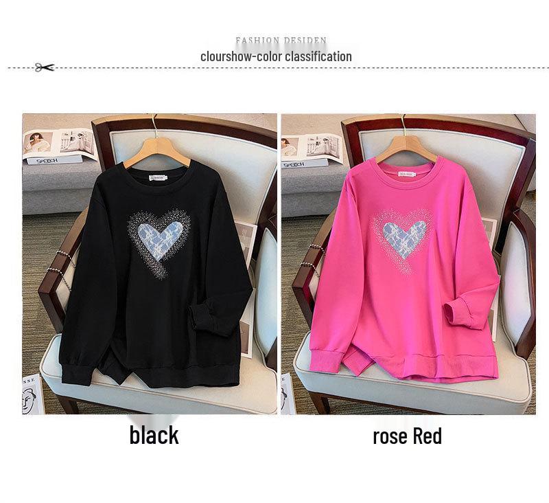 Plus Size 200/350 Jin Loose Fit Autumn Hoodie for Bust Sizes 150/160-1109