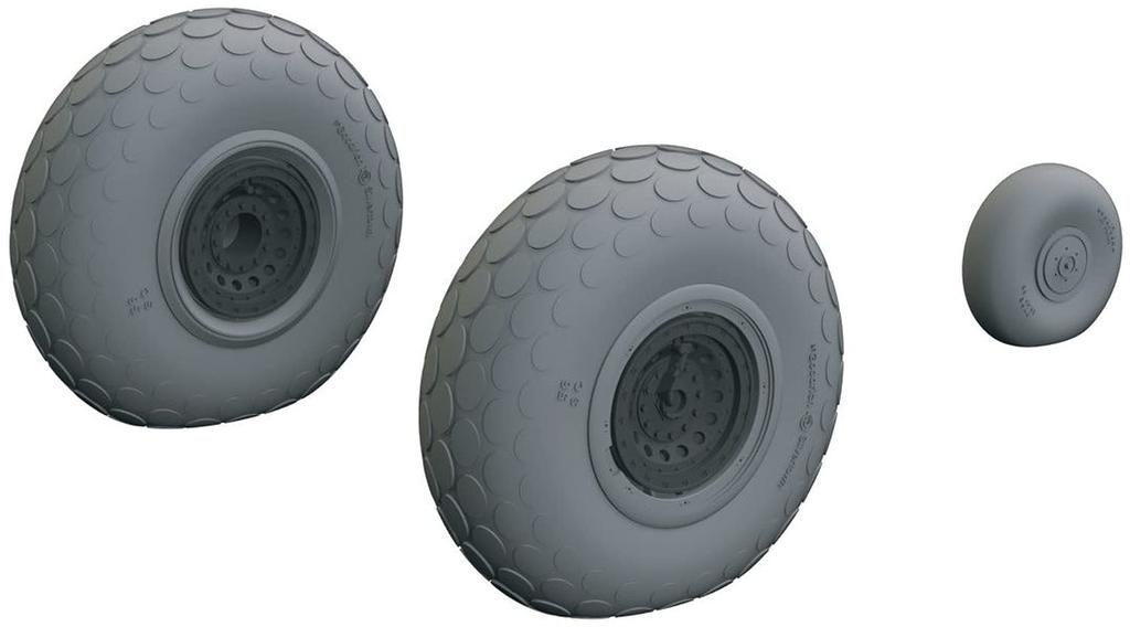 Eduard 1/48 Brassin Boeing B-17 Flying Fortress Wheels with Oval Treads (for HK Models) Plastic Model Parts EDU648644