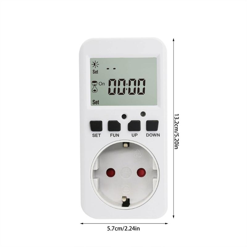Automatic Light Controlled Timer Socket with Safety Designs & Timing Option Energy Save Device Suitable for Wall Outlet