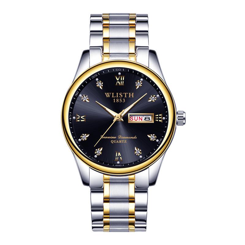 Top Brand Men's Watch Waterproof Quartz Luminous Double Calendar Fashion Business Watch