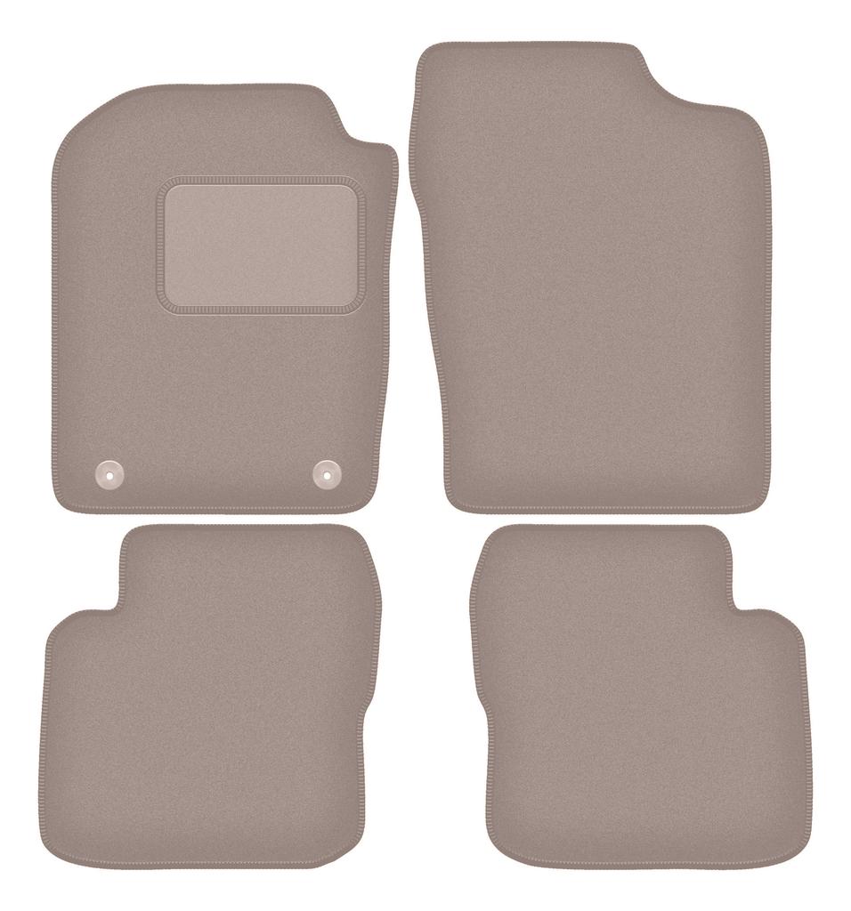 Beige Velour Floor Mats For: Daihatsu Cuore VII L276 Hatchback (2007-)