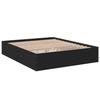 VidaXL Black Bed Frame 150x200 Cm Engineered Wood, Bedroom Furniture, Bed Base, Panel Bed, Bed, Bed 3281008