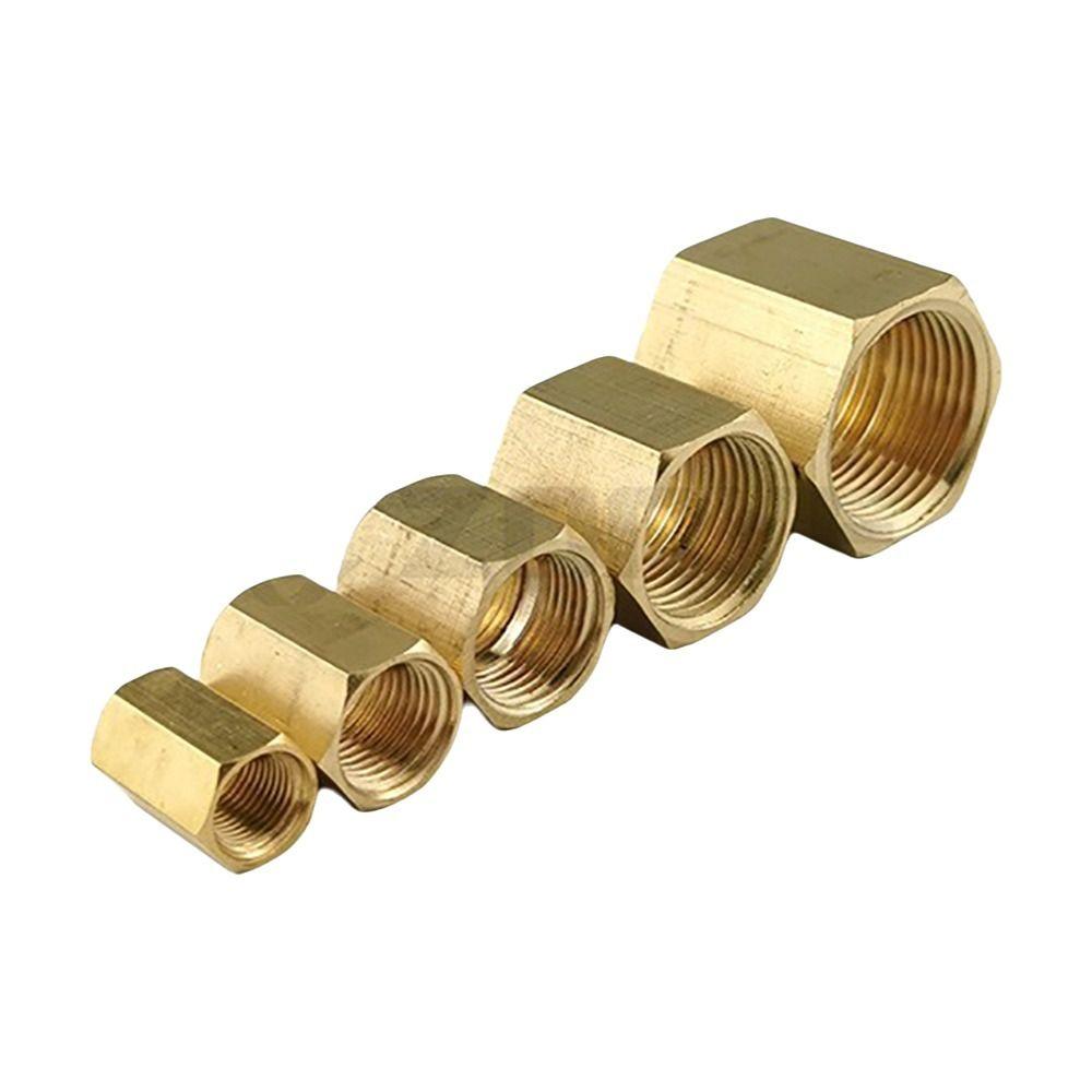 Hex Shape Brass Pipe Fitting BSP Female Thread Hose Adapter Durable Hex Coupling Connector