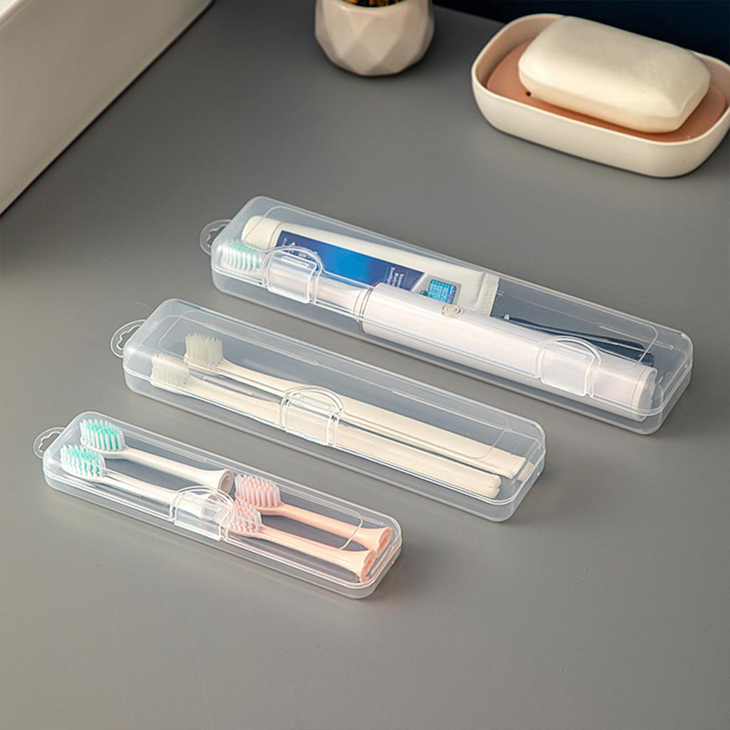 Toothbrush Box Transparent Organizer Case Travel Portable Toothbrush Holder Plastic Toothpaste Box Storage Container