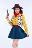 SCLYX Adult Women's Cowboy Cosplay Costume with Hat, Woody Costume, Toy Story Woody Costume, Halloween, Event, Party Costume #21185 (Women's, Size M)