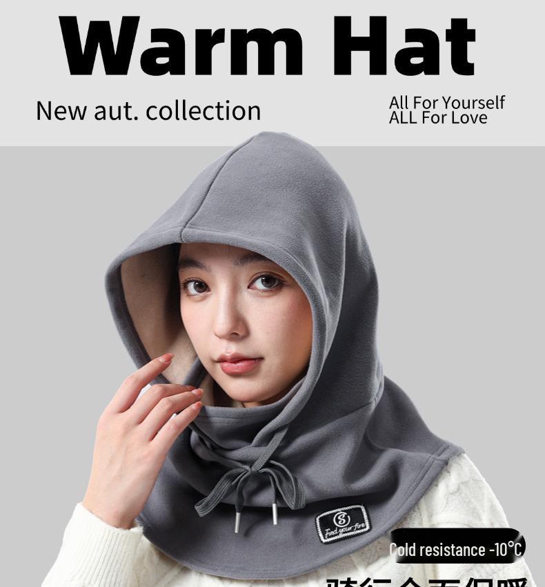 Căciulă de iarnă Pullover Unisex cu Mască de Ciclism Integrată și Protecție pentru Urechi și Gât.