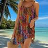 Women's Beach Dress Mini Dress Print Casual Modern Dress Sleeveless Loose Fit Outdoor Daily Summer