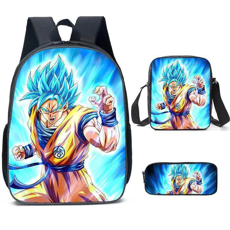 Dragon Ball Z Backpack Cartoon Oxford Fabric School Bag With Breathable Straps For Middle School Students