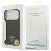 Coque Guess 4G Logo Triangle MagSafe pour iPhone 17 Pro noir argent