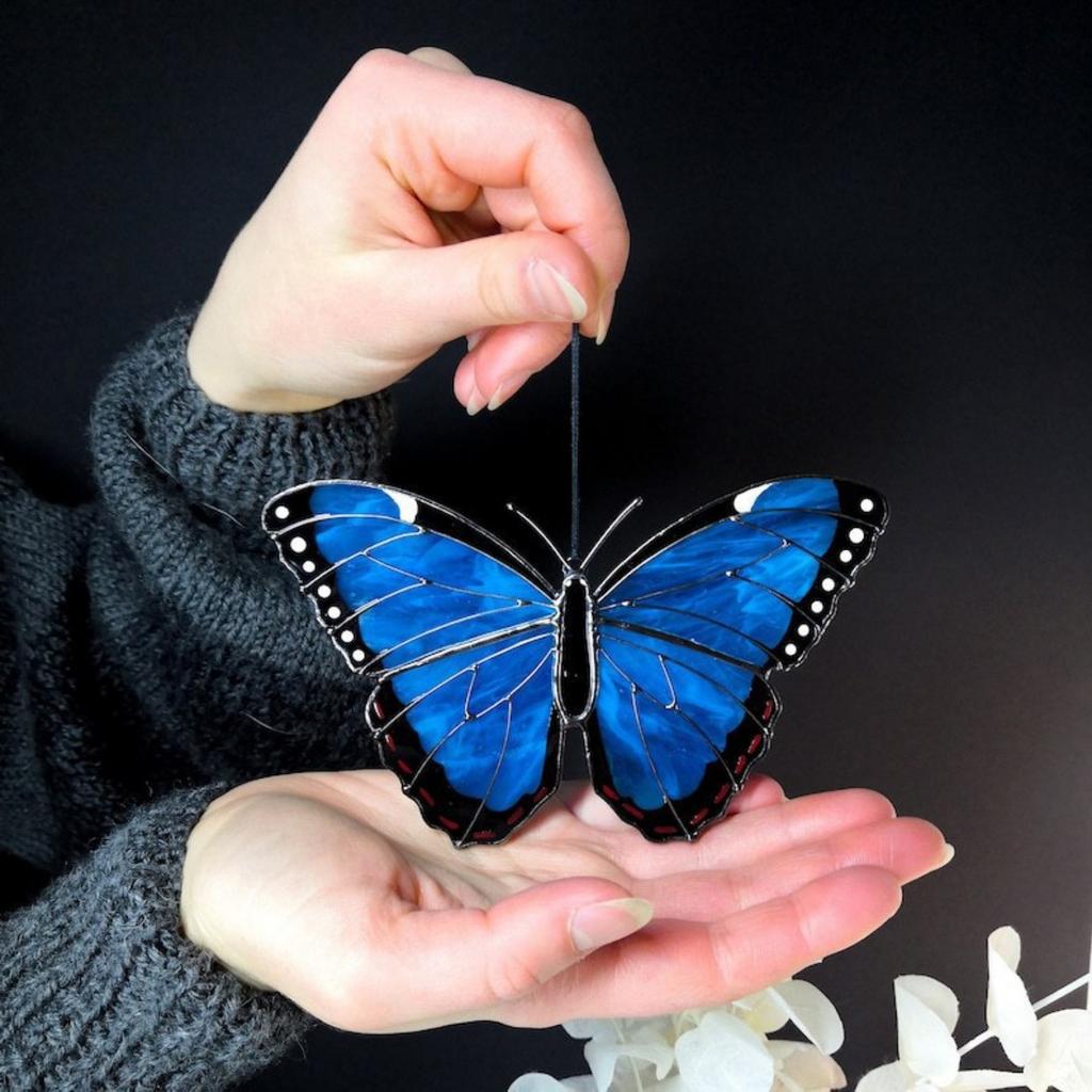 Acrylic Butterfly Light Catcher Pendants Butterfly Hanging Suncatcher, Home Balcony Living Room Hanging Decorations, Outdoor Patio Butterfly Decor