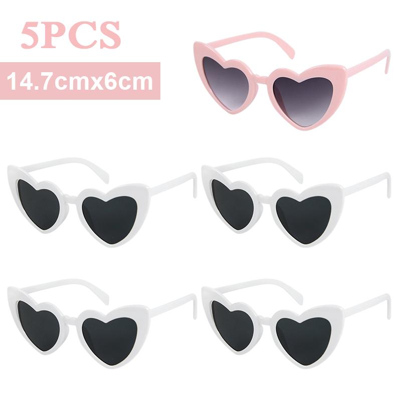Bachelorette Party Sunglasses Wedding Bridal Shower Decor Hen Party Supplies Bride To Be Bridesmaid Gift Heart Shaped Glasses