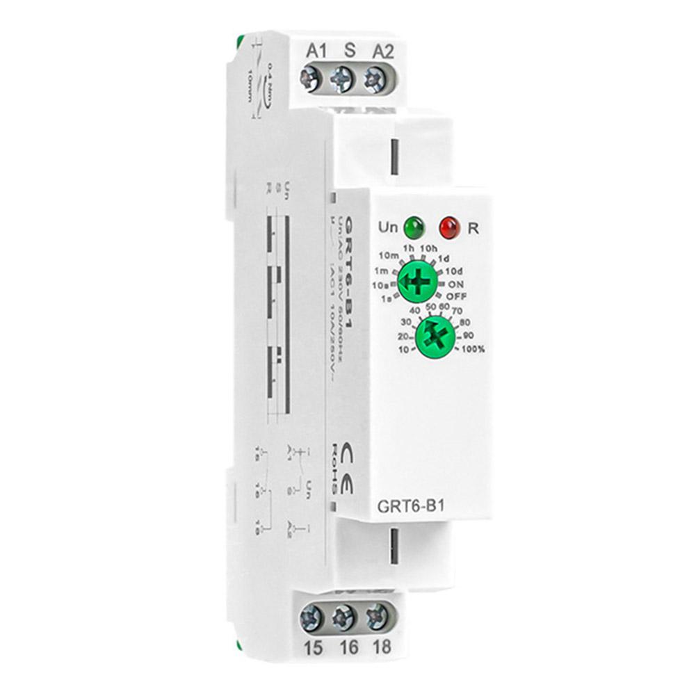 GRT6-B1 Single Function Time Relay Delay Off 0.1s-10 Days Digital DIN Rail Mount Timer For Industrial Automation Control