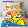 Green Eggs and Ham Pattern Bedding,Quilt Set Quilt Cover Pillowcase Home Birthday Gift (1 * duvet cover + 2 * pillowcase, without core)