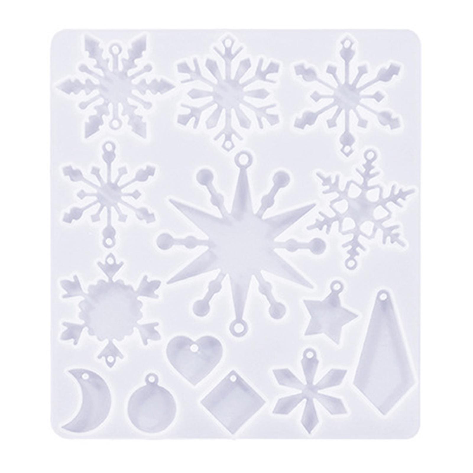 

Силиконовая форма «Снежинка», рождественская смоляная форма для поделок, брелок, подвеска, украшения, формы, аксессуары, инструменты для изготовления ювелирных изделий 3