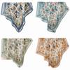 New 70cm Women Silk Scarf Square Luxury Scarves Foulard Floral Print Hair Band