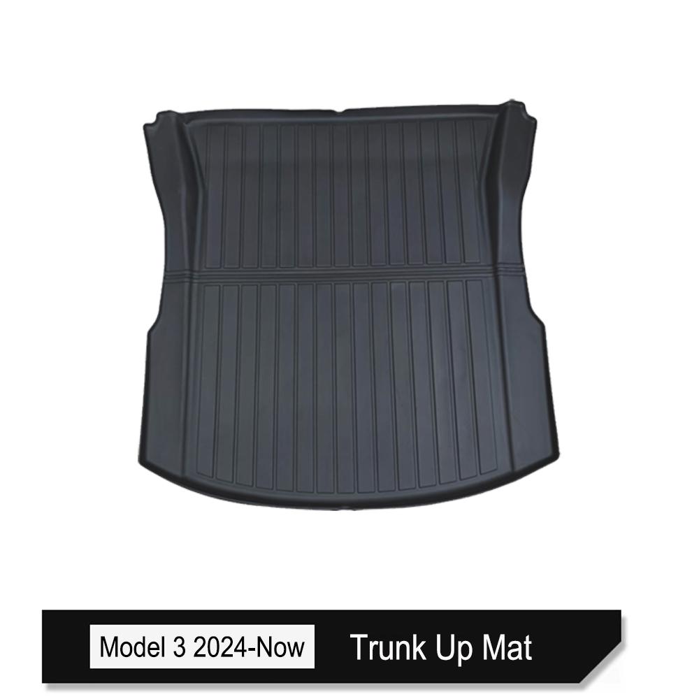 All Weather Cargo Liners for 2025 2026 Tesla Model Y Juniper Model 3 Trunk Mat Front and Rear Frunk Trunk Tray Mats Accessories