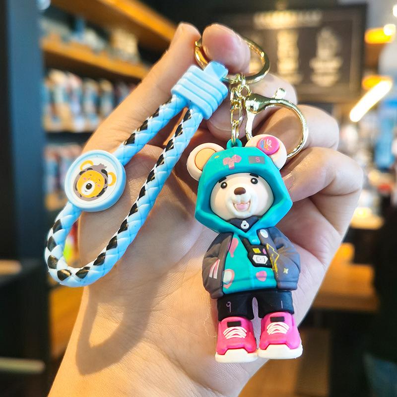 

Fashion Trendy Bear Keychain Bear Hoodie Boutique Doll Machine Decoration Girlfriend Gift Toys Anime Cartoon Small Gift Gift