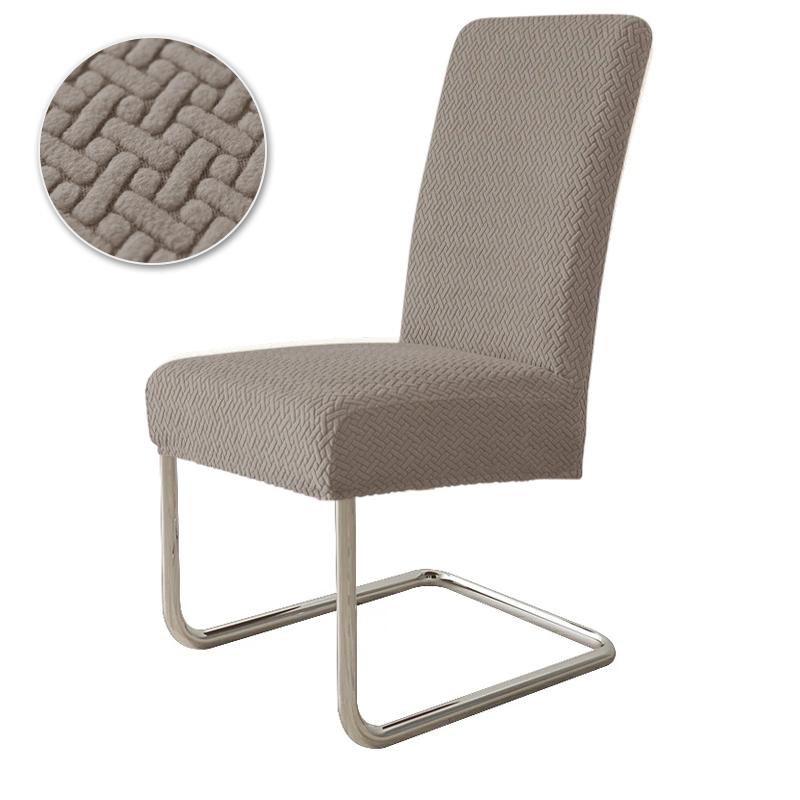 1/4/6 stuks T-vormige Jacquard Stoelhoezen Elastische Eetkamerstoelen Cover Elastische Verwijderbare Zitkussenhoezen voor Bruiloft Feest 1pc