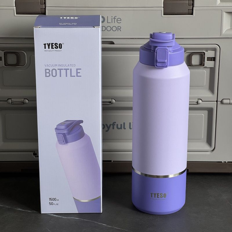 Tyeso304 Stainless Steel Portable Sports Bottle 2000ml Ultra-Large Capacity Thermos Cup Outdoor Portable Direct Drinking Cup