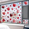 168pcs Valentines Day Window Clings Red Heart Shaped Static Wall Decals Window Stickers Double Sided Visibility Romantic Valentines Day Decorations