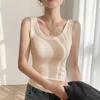 Women's Ice Silk Slimming Knitted Camisole with Chest Pad