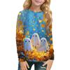 Children's Long-sleeved O-neck Top Printed Daily Casual