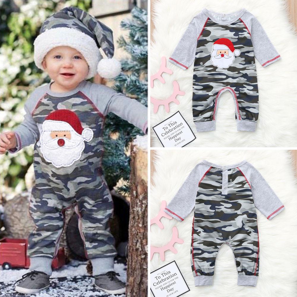 OCEAN-STORE Infant Baby Boys Girls 3-24 Months Christmas Xmas Santa Camouflage Romper Jumpsuit Outfits OCEAN-STORE Infant Baby Boys Girls 3-24 Months Christmas Xmas Santa Camouflage Romper Jumpsuit Outfits