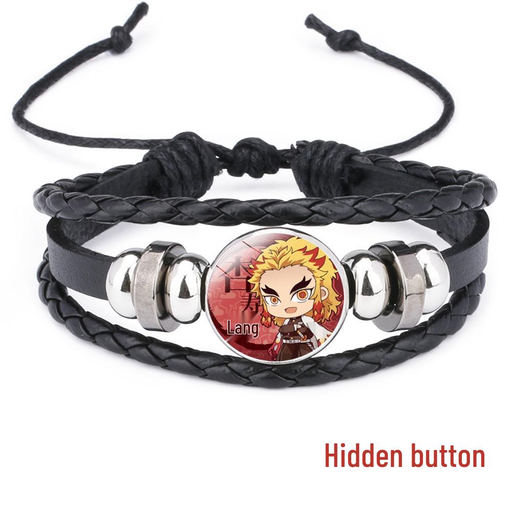Demon Slayer Zeitjuwel Rindsleder Verstellbares Armband