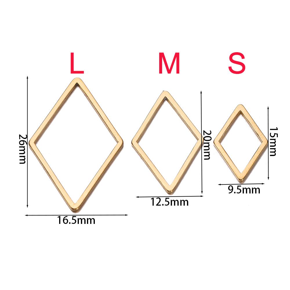 10pcs Stainless Steel Geometric Star Cross Round Frame Earrings Charms Connectors for Necklaces Earrings Jewelry Making Supplies