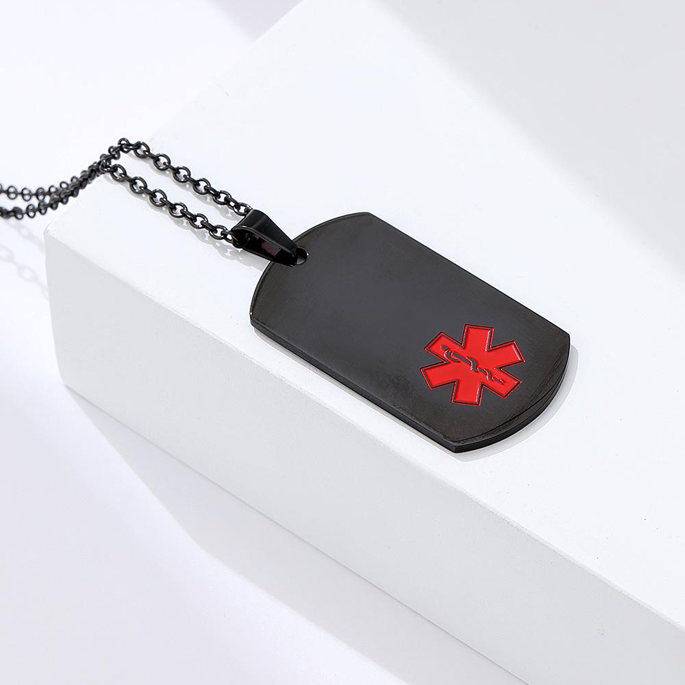 Military Medical Tag Necklace - International Nurses Day Stainless Steel Pendant Jewelry