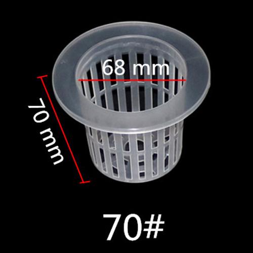 50Pcs New White Hydroponic Basket Garden Vegetable Soilless Growing Net Pot Multi-Size Aeroponics Plastic Planting Mesh Pots Cap