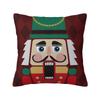 Modern Nutcracker Doll Sofa Cushion Cover Polyester Cartoon Toy Soldier Christmas Gift Throw Pillow Case Living Room Decoration