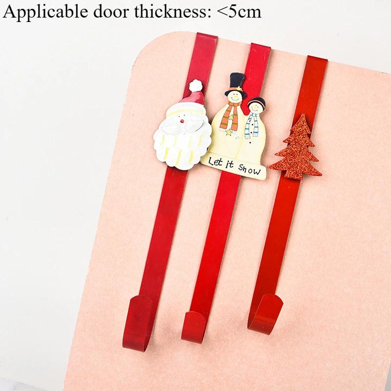 

3 шт./набор Рождественские вешалки для венков, Железные мультяшные крючки через дверь для Рождества, Подвеска на входную дверь для украшения на вечеринку, фестиваль 29.5x5x2cm