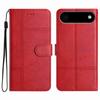 For iPhone 17 Air Wallet Case Line Imprinted Cowhide Texture PU Leather Phone Cover
