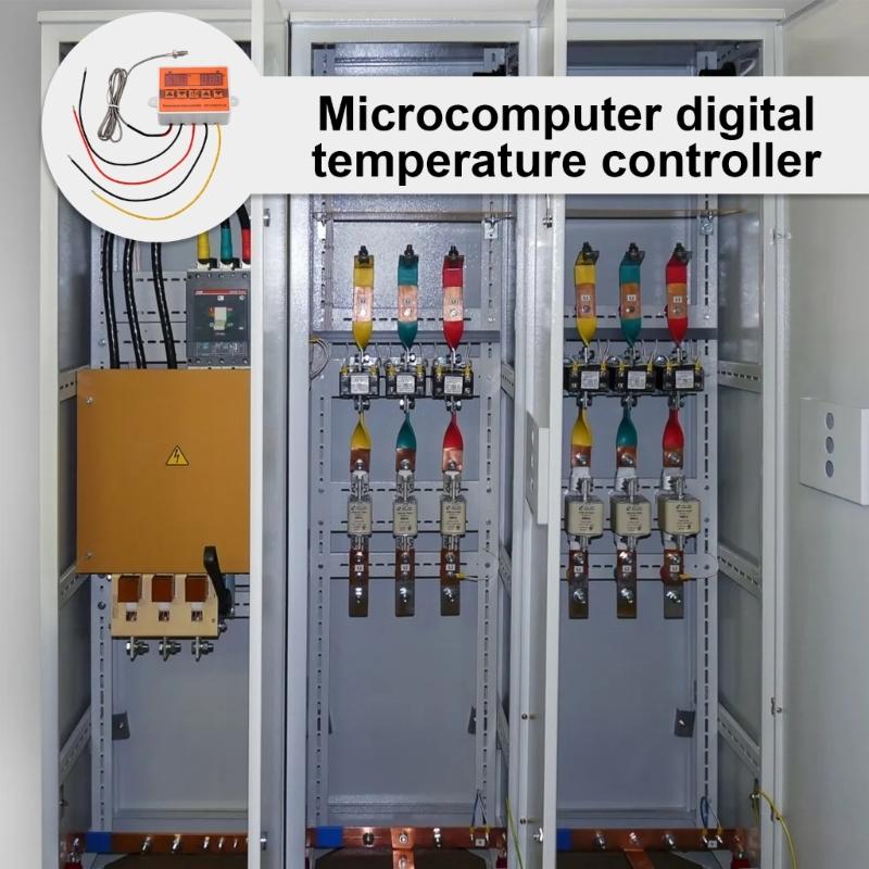 DC12V 24V AC110-220V Sondenleitung Digitaler Temperaturregler LED-Thermostat Regler Heiz-/Kühlungs-Thermoregulator