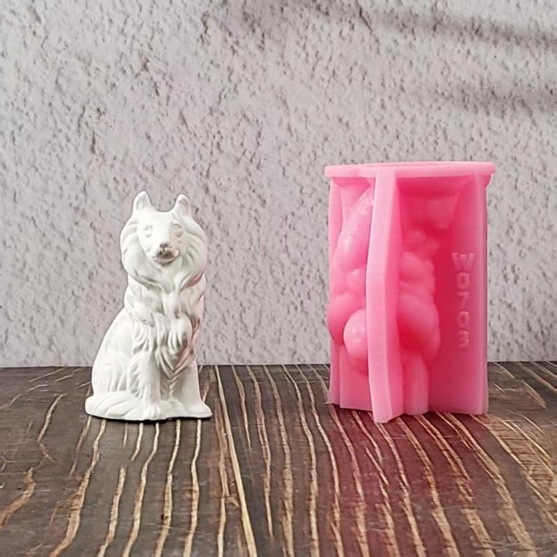 Collie Dog Animal Silicone Molds Epoxy Resin Molds for Candle Soap Making Fondant Silicone Mould for Candy Chocolate