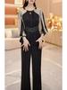Spring 2025 Women's Luxury Suit: Stylish Slimming Top & Wide-Leg Pants Set