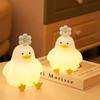 Luce notturna a LED a forma di anatra, ricaricabile tramite USB, in silicone, con interruttore touch, per bambini, decorazione per la camera da letto, regalo di compleanno