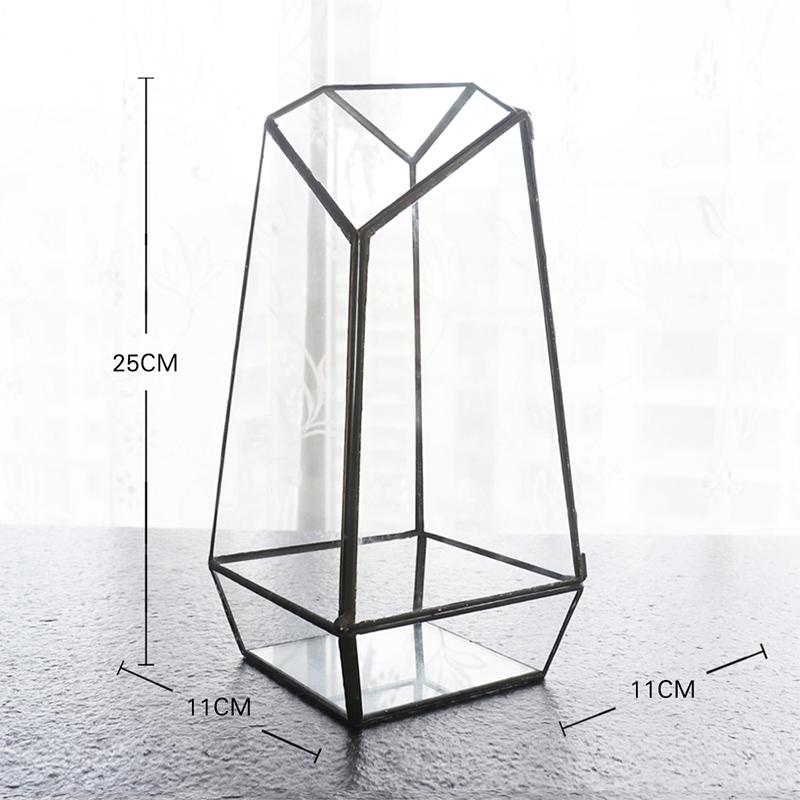 Mikro-Landschaft Kreativer Blumentopf Unregelmäßig geformtes Ornament Moos Sukkulenten Glasvase Heimdekoration